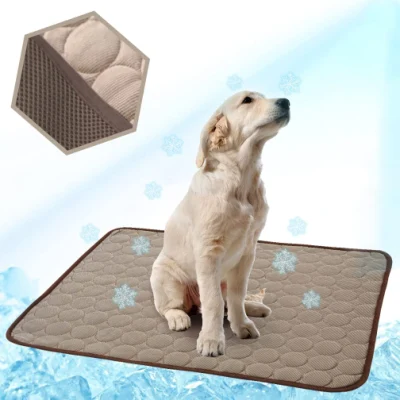 Estera de enfriamiento para perros, almohadillas de enfriamiento para mascotas para perros, cama de enfriamiento de verano para gatos, cojín de enfriamiento portátil para mascotas para el hogar o al aire libre