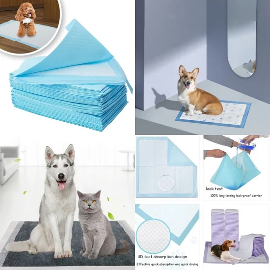 Almohadillas de entrenamiento para cachorros pequeñas/grandes, alfombrillas para orinar, almohadilla para mascotas para gatos